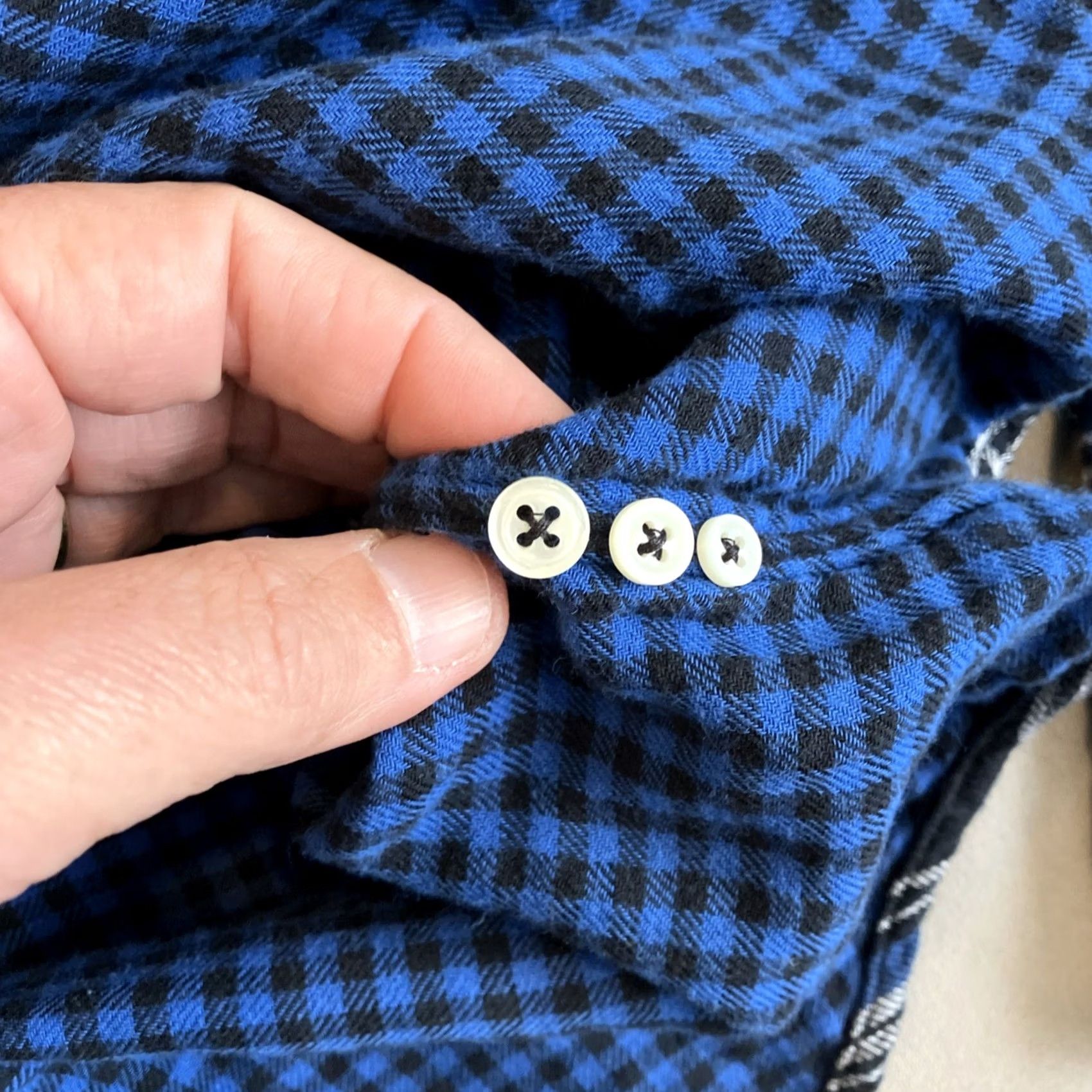 Polo Ralph Lauren VINTAGE Ralph Lauren Flannel Shirt Large Blue Black Multi Check Plaid Lined Men's Size US L / EU 52-54 / 3 - 6 Thumbnail