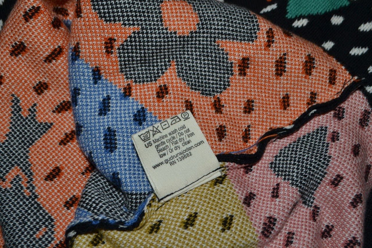 Designer × Desigual Gudrun Sjoden Black White Colorful Bird Pullover Sweater Size L / US 10 / IT 46 - 10 Thumbnail