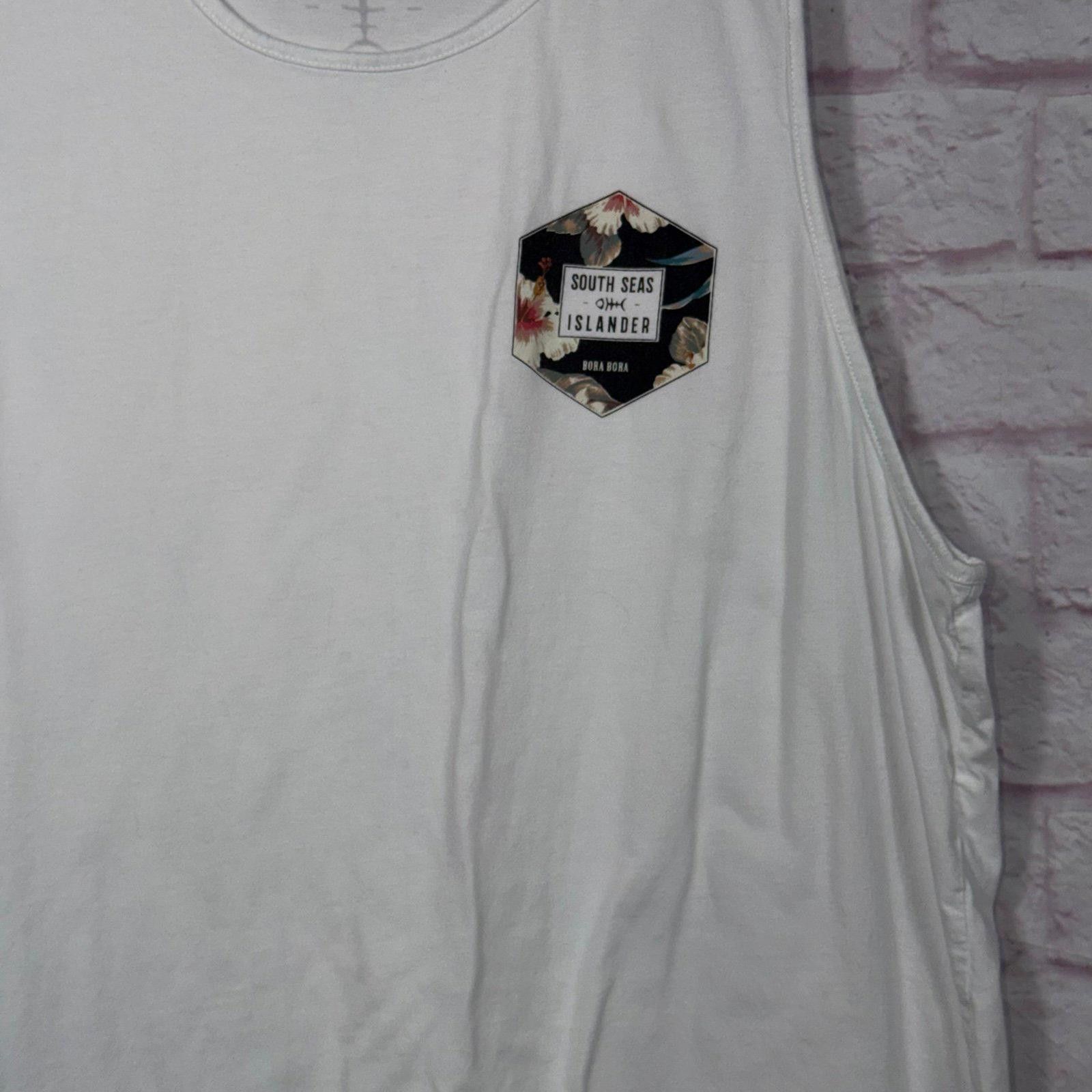 Other South Seas Islander White Cotton Tank Top XL Size US XL / EU 56 / 4 - 2 Thumbnail