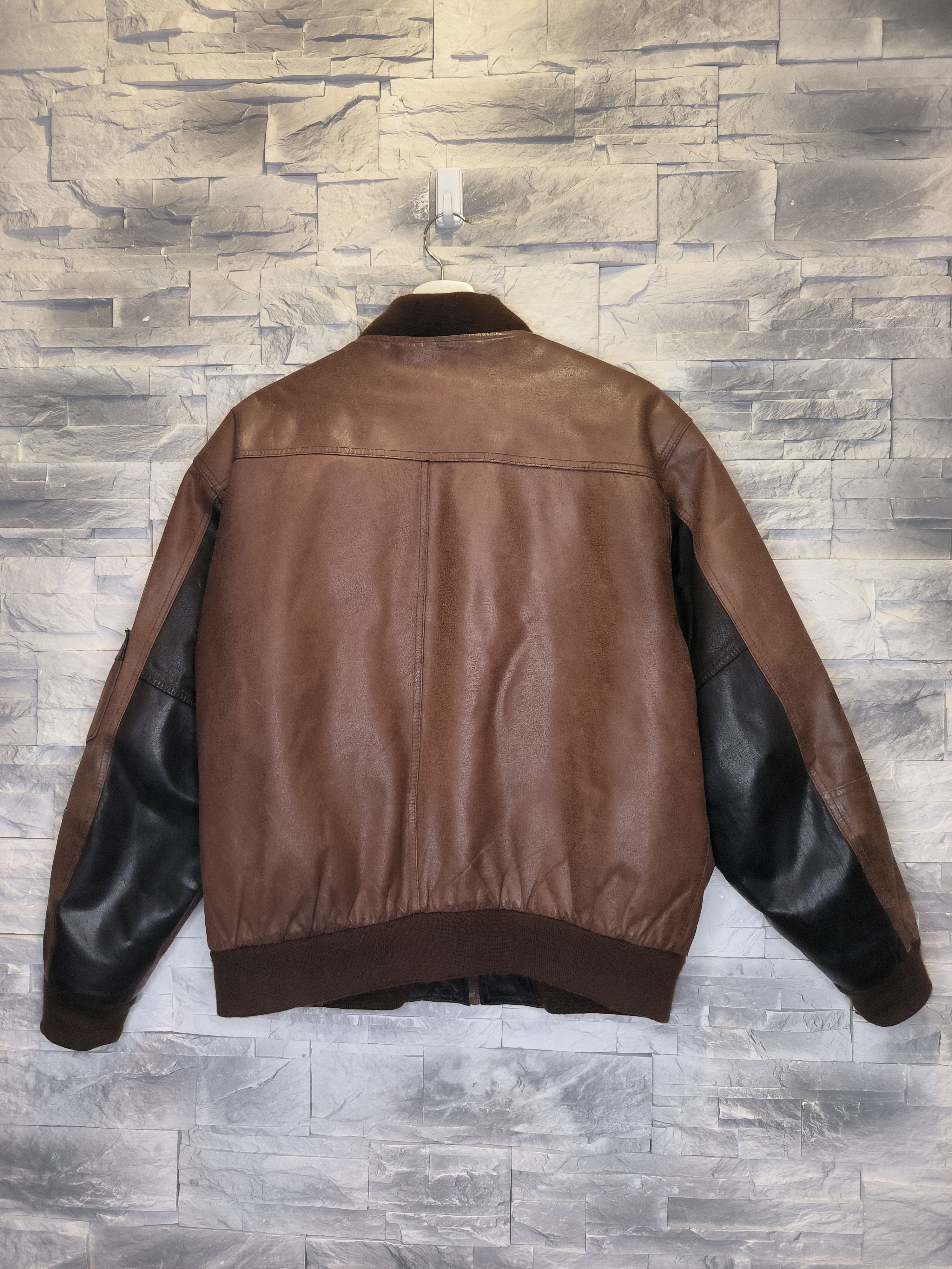 Other Vintage Leather Bomber Jacket Brown Mel Richman Size US S / EU 44-46 / 1 - 5 Thumbnail