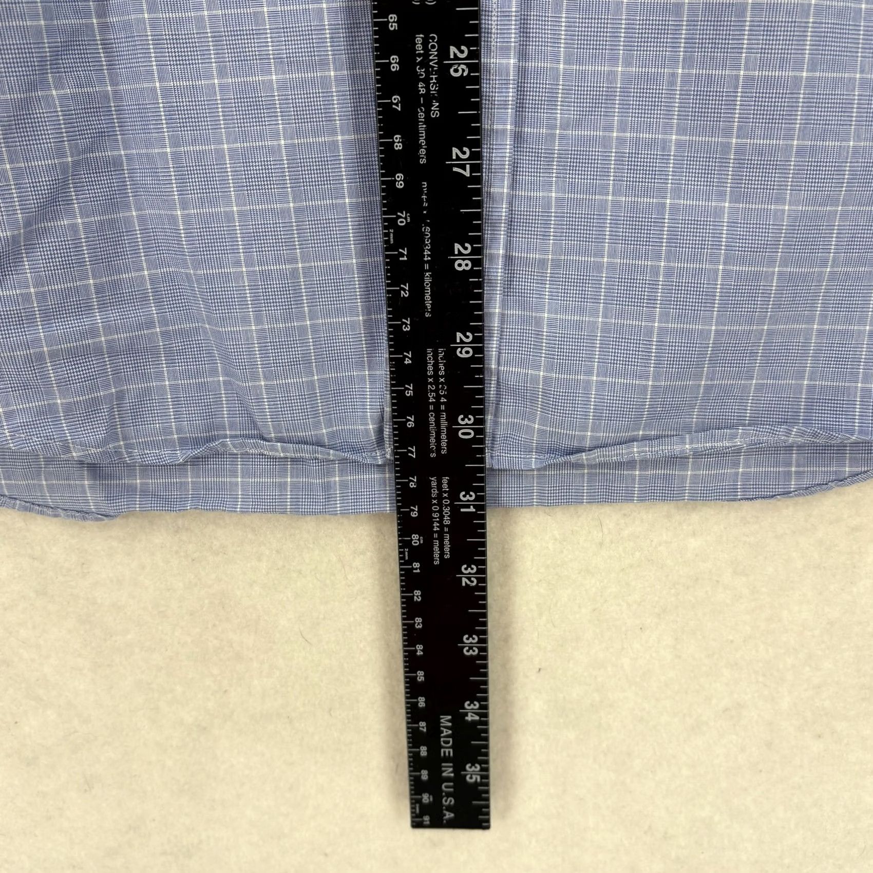 Polo Ralph Lauren Polo Ralph Lauren Dress Shirt Mens 16 36/37 Blue Check Classic Cotton Business Shirt Mens Blue Check Dress Shirt Size 42R - 7 Thumbnail