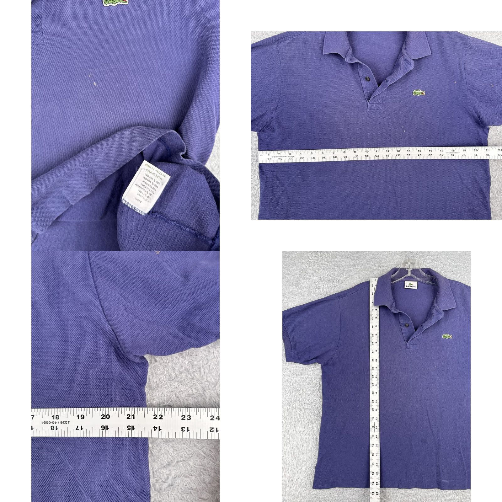 Lacoste Lacoste Polo Shirt Men 5 Blue Short Sleeve Slim Fit 100% Cotton Croc Logo Size US S / EU 44-46 / 1 - 8 Thumbnail