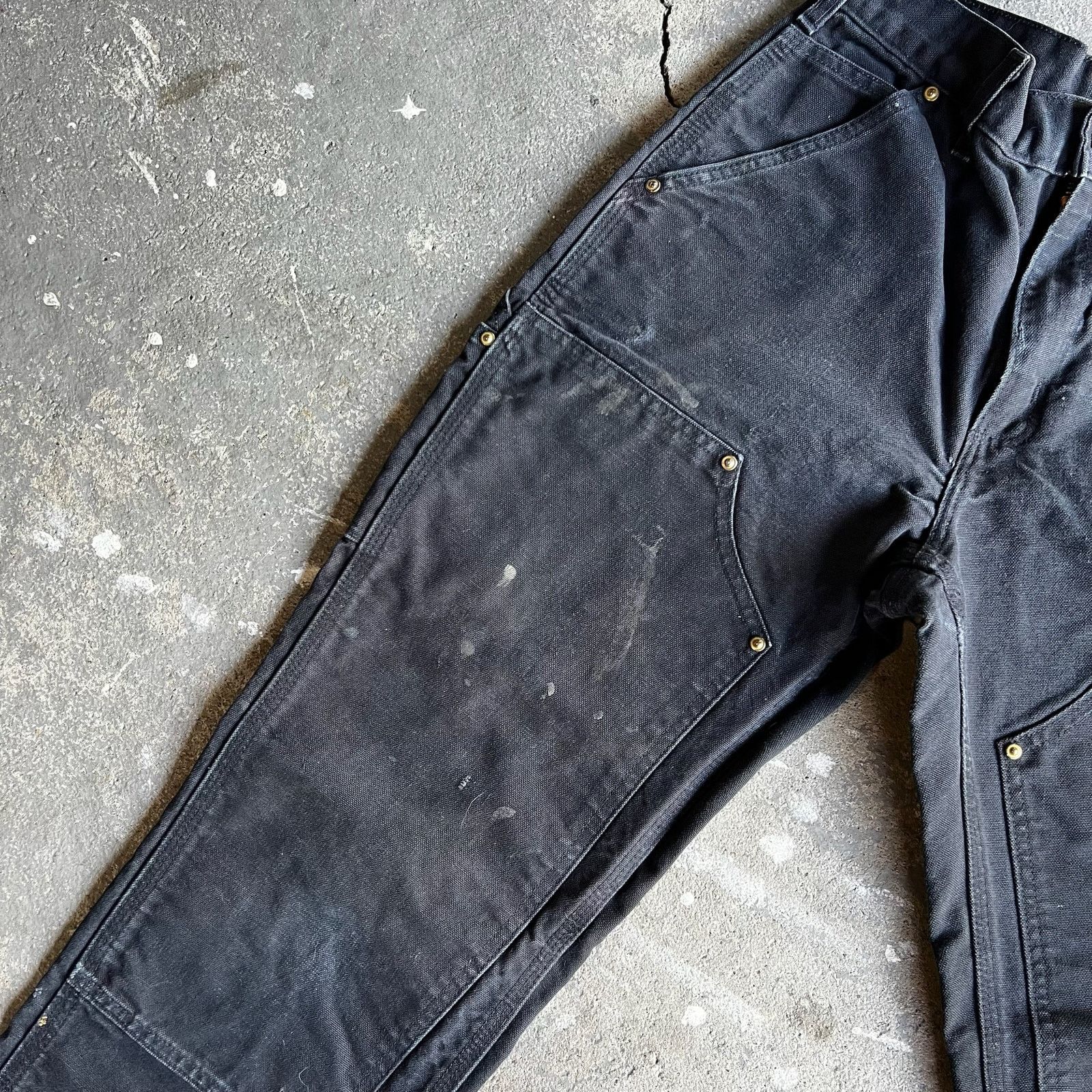 Carhartt × Vintage Carhartt black double knee work wear carpenter pants Size US 27 - 8 Thumbnail