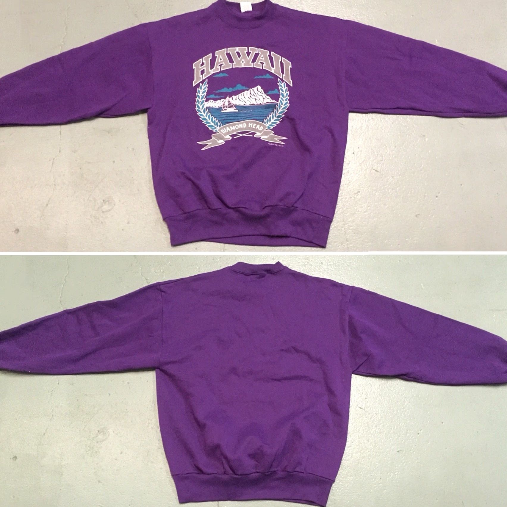 Vintage VINTAGE HAWAII Diamond Head Graphic Sweatshirt XL Signal Made In USA 80s 1980s Size US XL / EU 56 / 4 - 7 Thumbnail