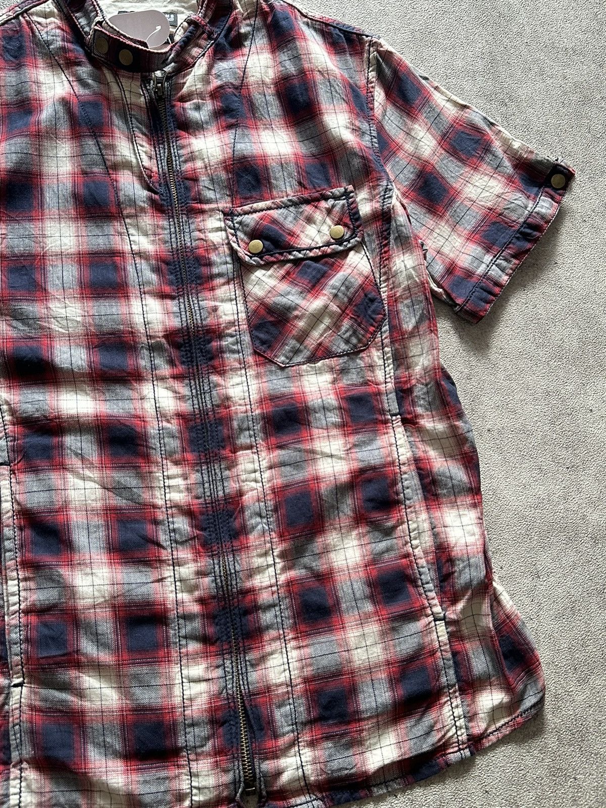 Beams Plus Japanese Beams Zip Up Plaid Punk Shirt Size US S / EU 44-46 / 1 - 3 Thumbnail