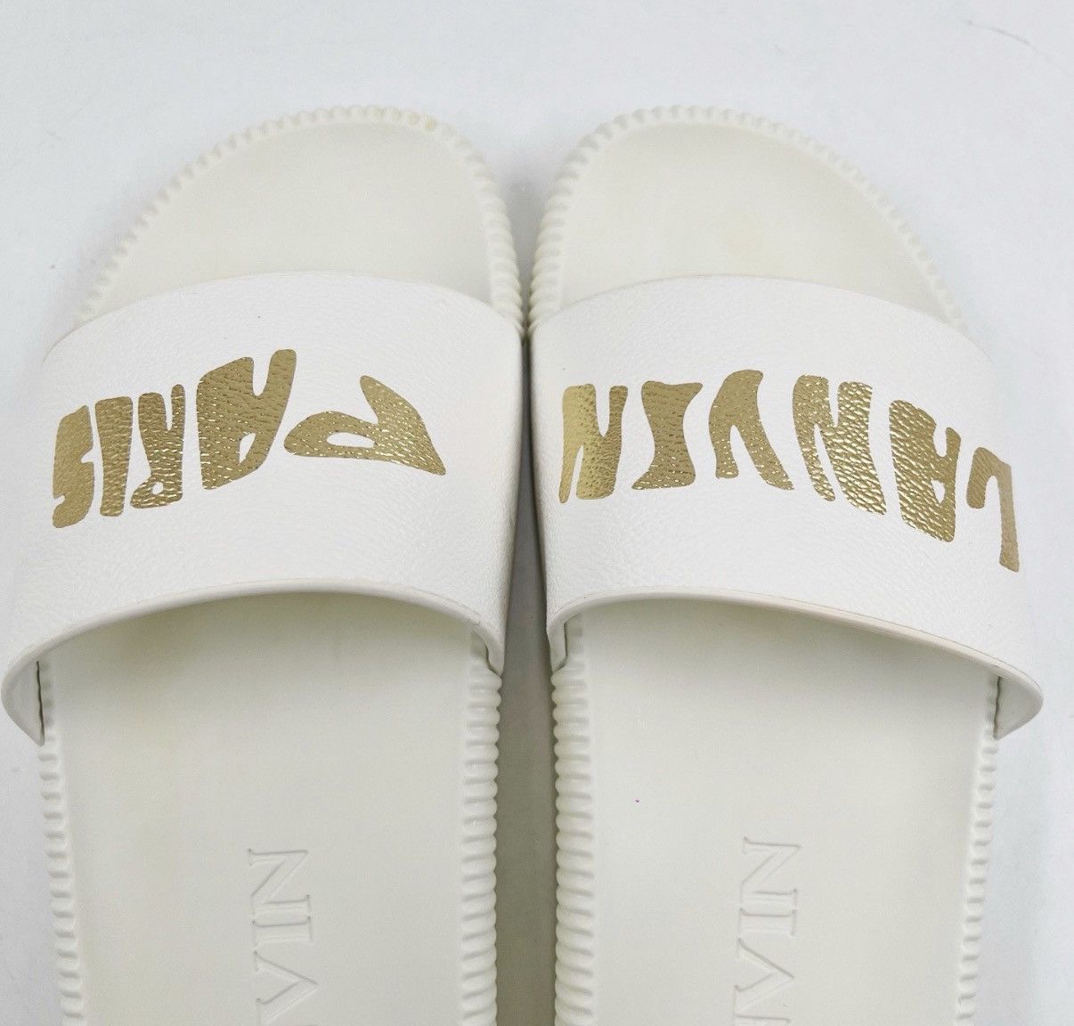 Lanvin Lanvin White Minimal Casual Slippers K12 Size US 8 / EU 41 - 4 Thumbnail