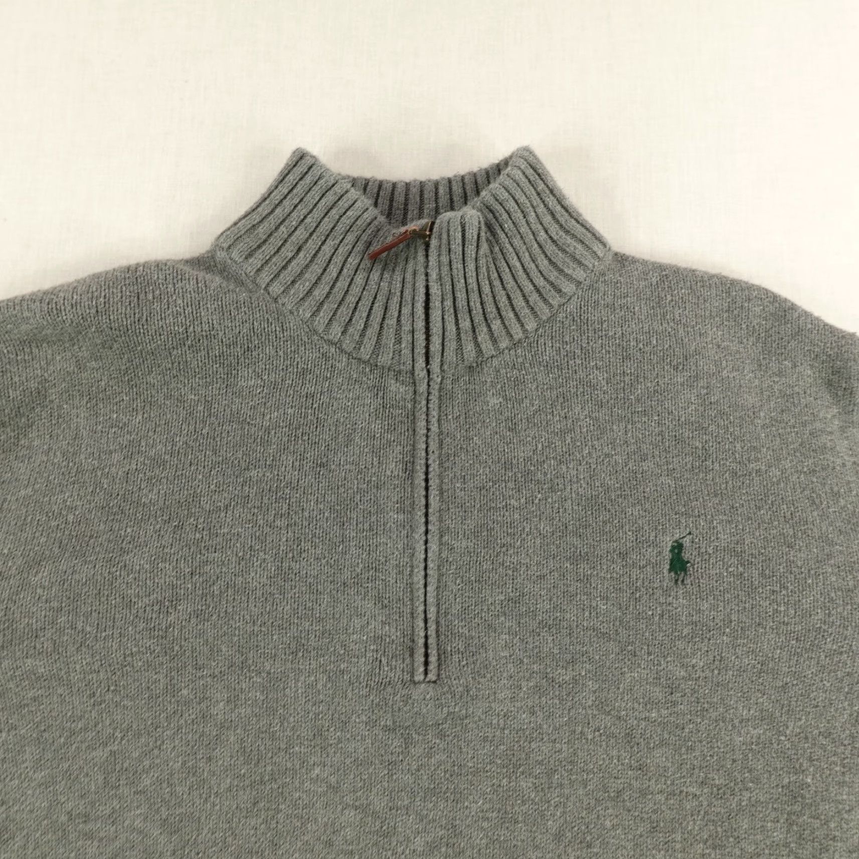 Polo Ralph Lauren VINTAGE Polo Ralph Lauren Sweater Shirt Mens Large Gray 1/4 Zip Pullover Logo Pony Classic Preppy Mens Size US L / EU 52-54 / 3 - 2 Thumbnail