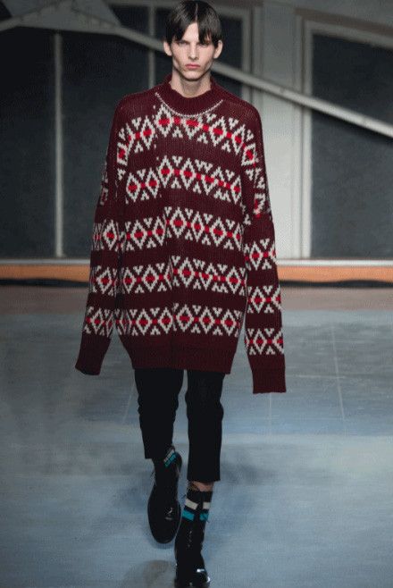 Raf Simons RAF SIMONS 16F/W Big Fit Geometry Knitwear Size US XXL / EU 58 / 5 - 1 Thumbnail
