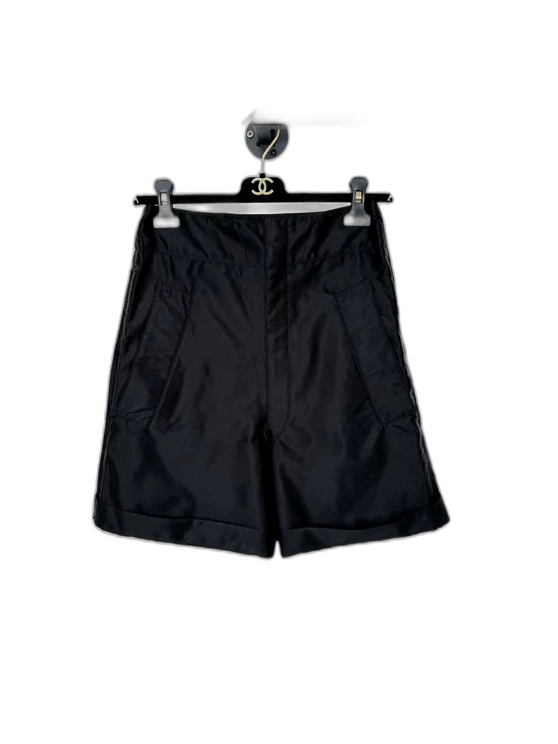Prada Miu Miu Nylon MidLength Pants in Black -2505 Size 37" - 1 Thumbnail