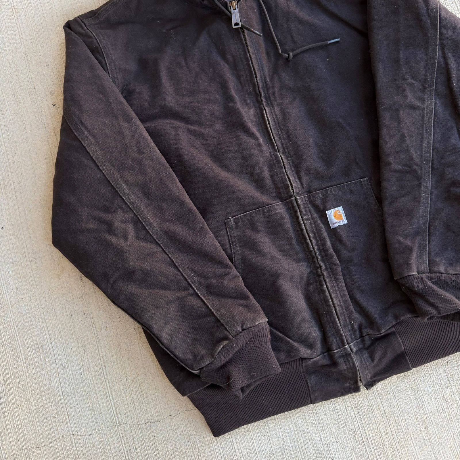 Carhartt × Vintage Carhartt WOMENS WJ130 DKB brown hooded work wear jacket Size US M / EU 48-50 / 2 - 4 Thumbnail