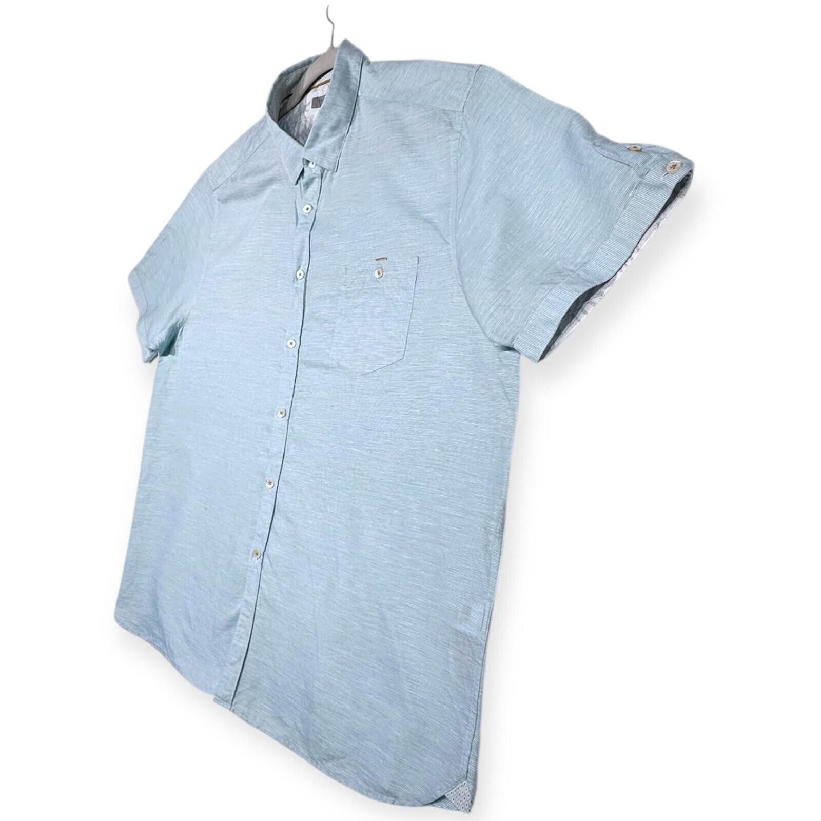 Ted Baker Ted Baker 7 Shirt Men's UK Size 3XL Green Short Sleeve Size 52R - 2 Thumbnail