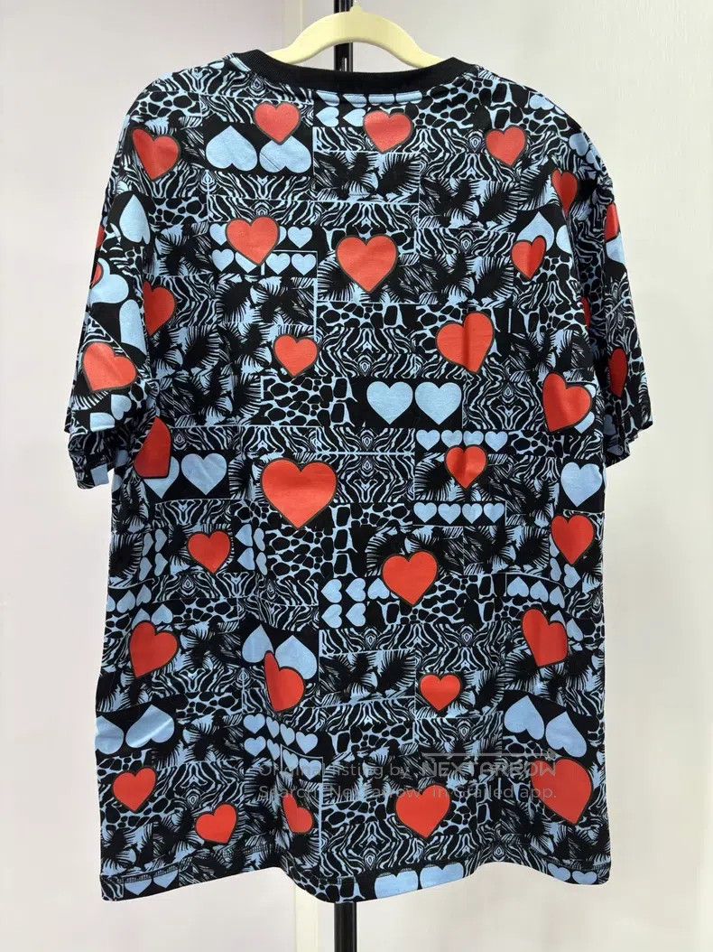 Hermes Hermes Cotton Round Neck Heart Printed T-shirt Size XXS / US 00 / IT 34 - 3 Thumbnail