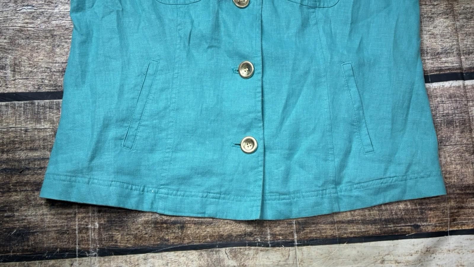 Other JM Collection Jacket Womens 14 XL Linen Pockets Roll Tab Size XL / US 12-14 / IT 48-50 - 4 Thumbnail