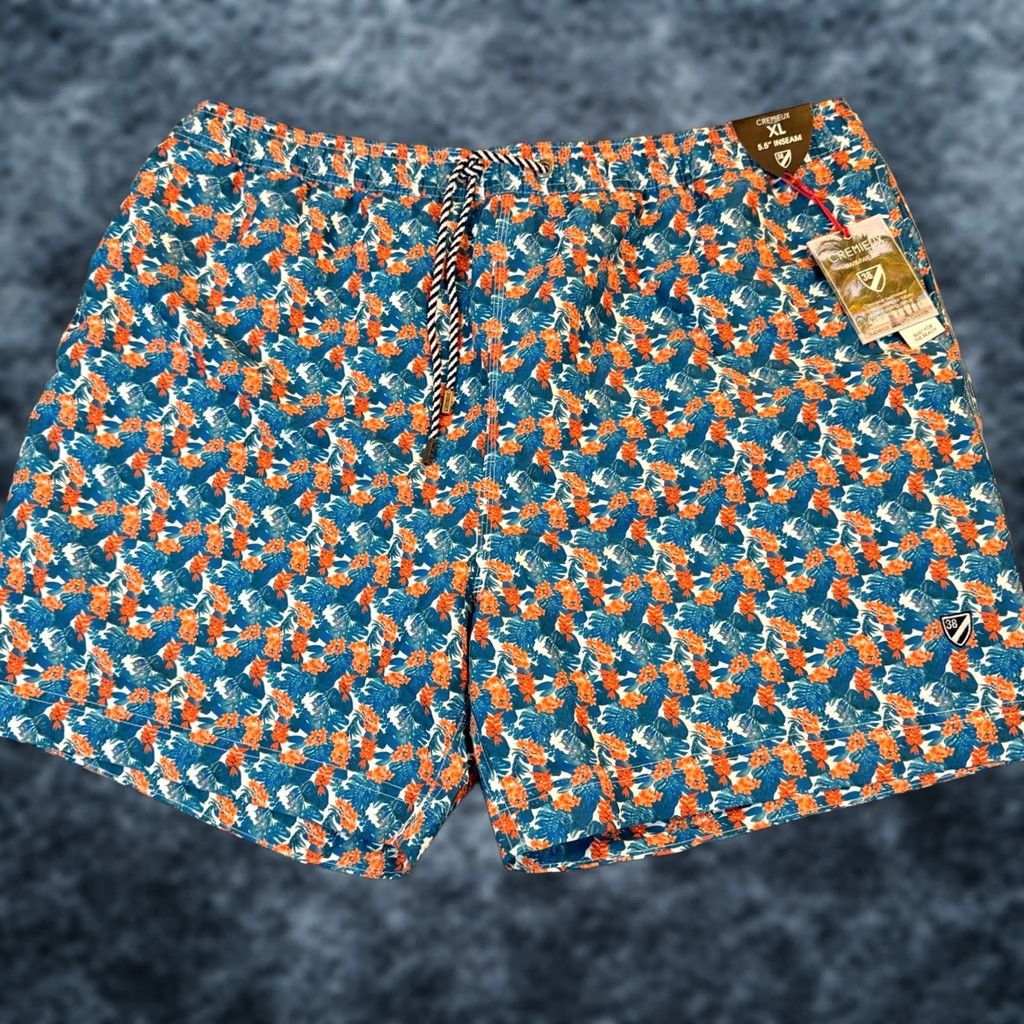 Cremieux Cremieux Swim Trunks Mens XL Multicolor Floral Water-Repellent UV-Protection Lined Drawstring Inseam 5.5 In NWT Size US 36 / EU 52 - 1 Thumbnail