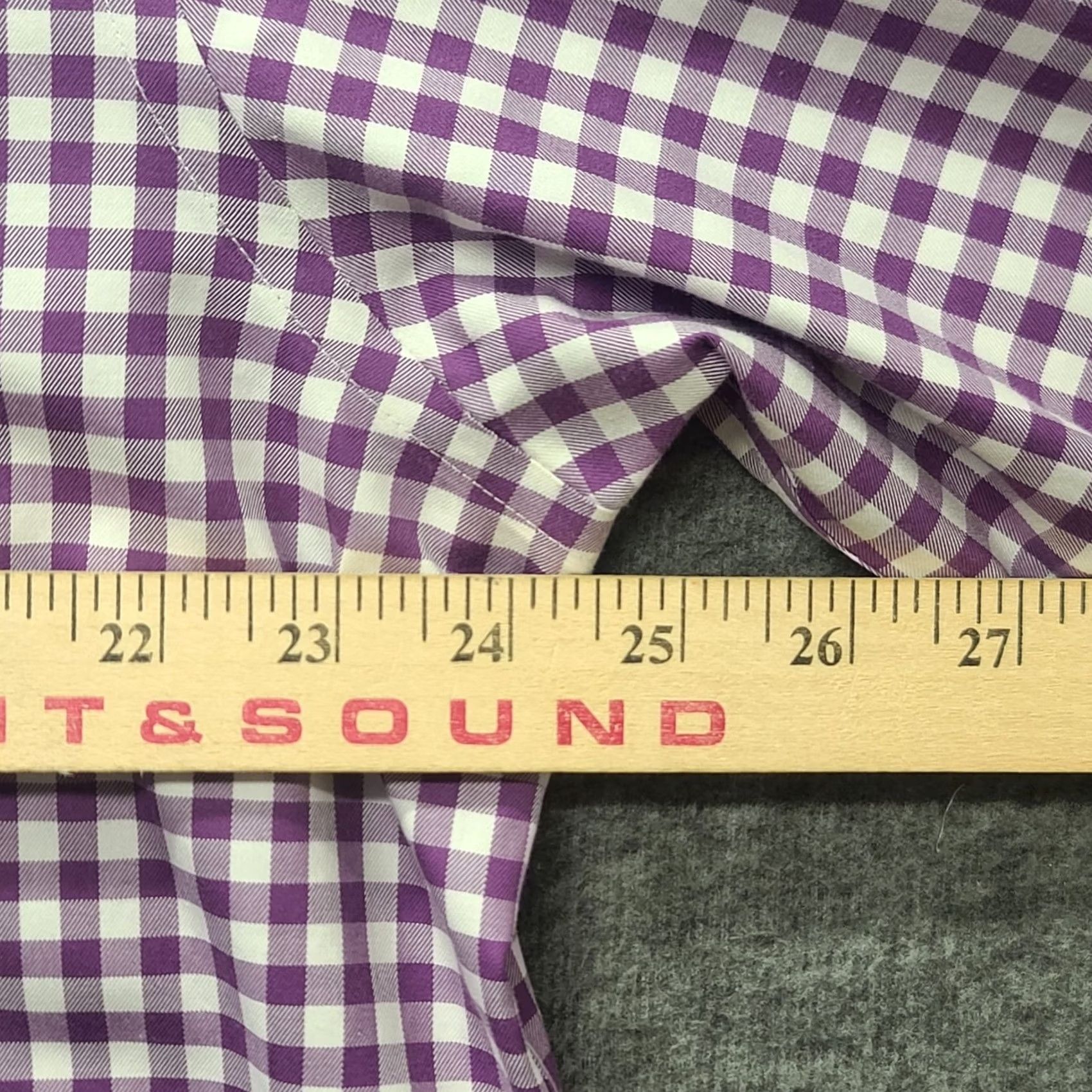 Brooks Brothers Brooks Brothers Shirt Mens 16 1/2-35 Classic Fit Long Sleeve Button-Up Collared Check Purple Cotton WW Size US L / EU 52-54 / 3 - 3 Thumbnail