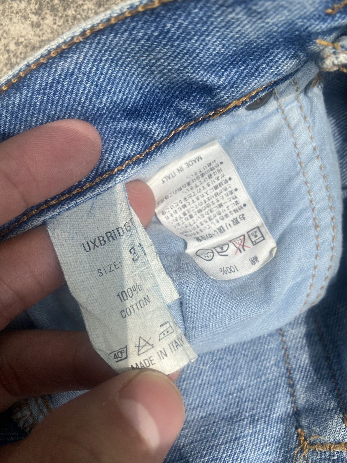Burberry × Designer × Vintage Vintage Thomas Burberry Loose Wide Leg Jeans Size US 29 - 24 Thumbnail
