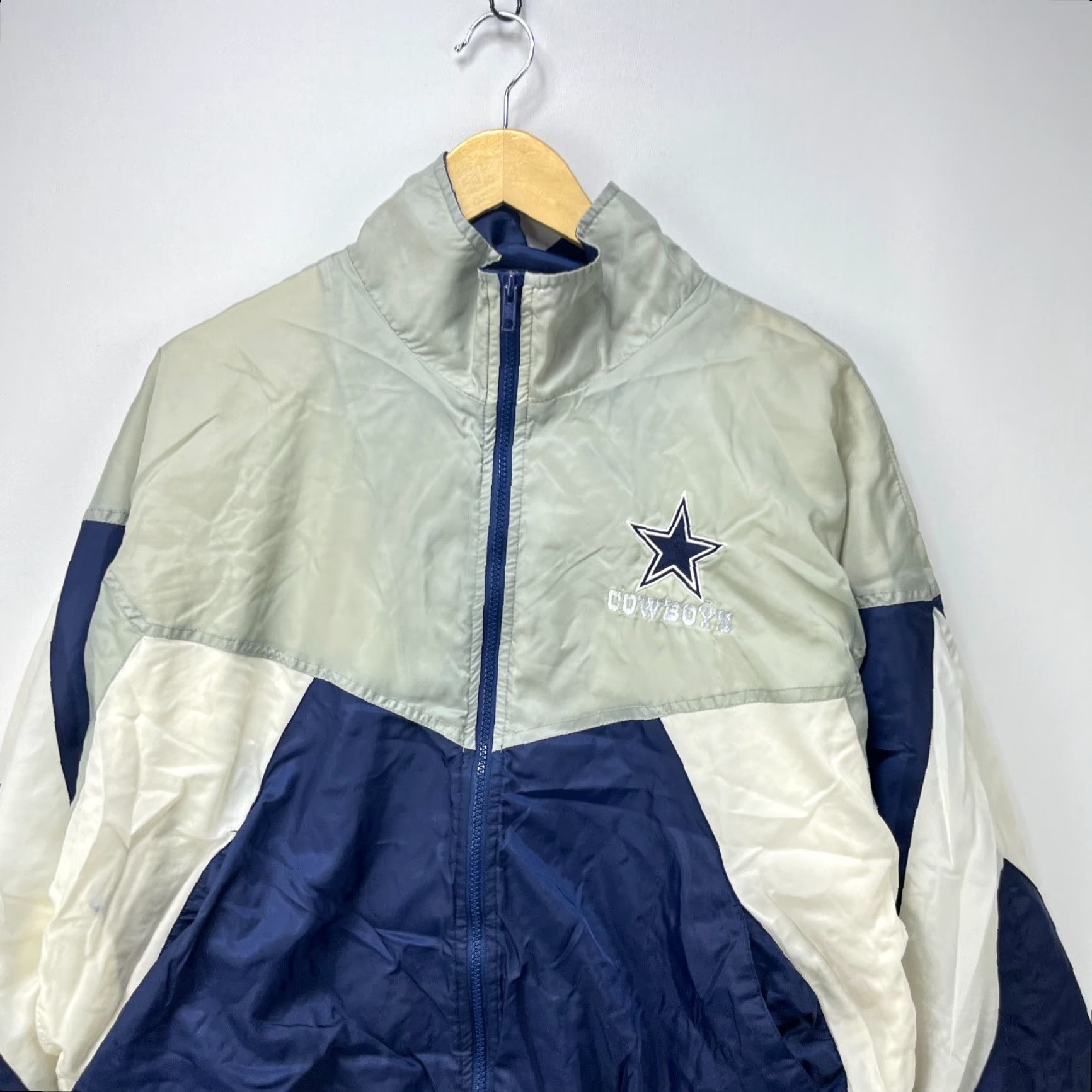NFL VINTAGE Dallas Cowboys Windbreaker Jacket NFL Men L Blue 90s / Windbreaker / Jacket Size US L / EU 52-54 / 3 - 2 Thumbnail