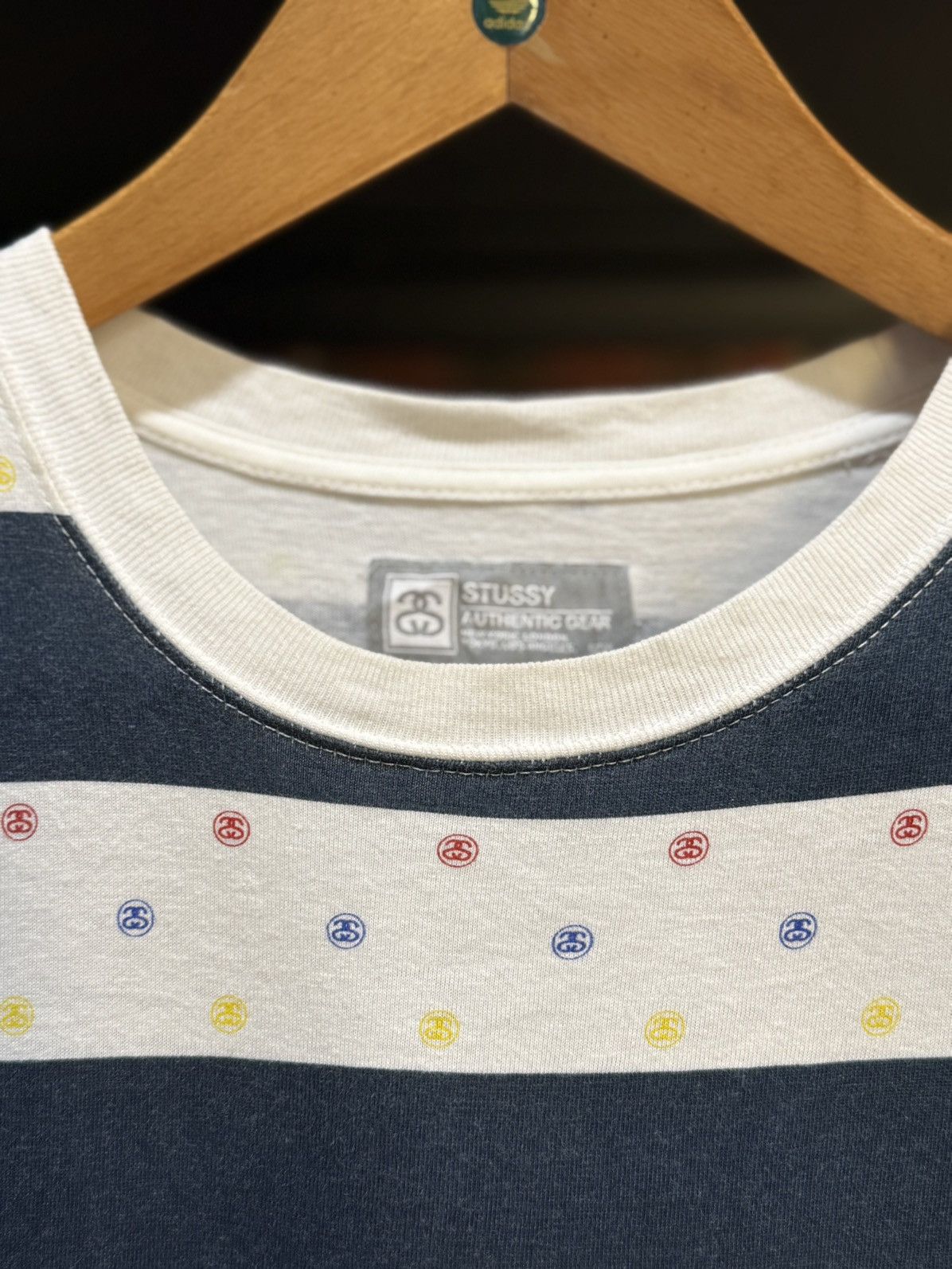 Stussy Stussy Stripe Monogram Authentic Gear Streetwear Tee Size US L / EU 52-54 / 3 - 3 Thumbnail