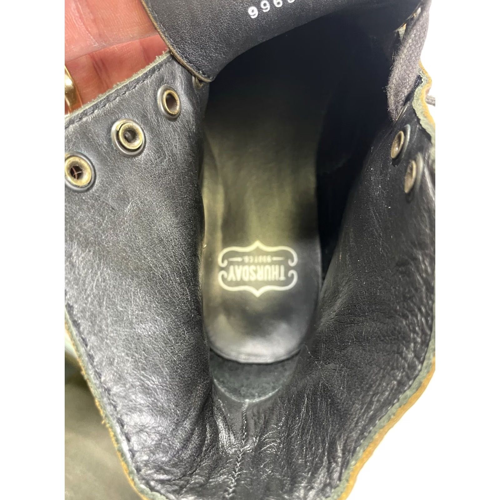 Thursday Boot Company VINTAGE Thursday Boot Company Captain Brown Cap Toe Leather Boots Mens Size 12.5 US Brown Leather Cap Toe Combat Boots Mens Size ONE SIZE - 4 Thumbnail