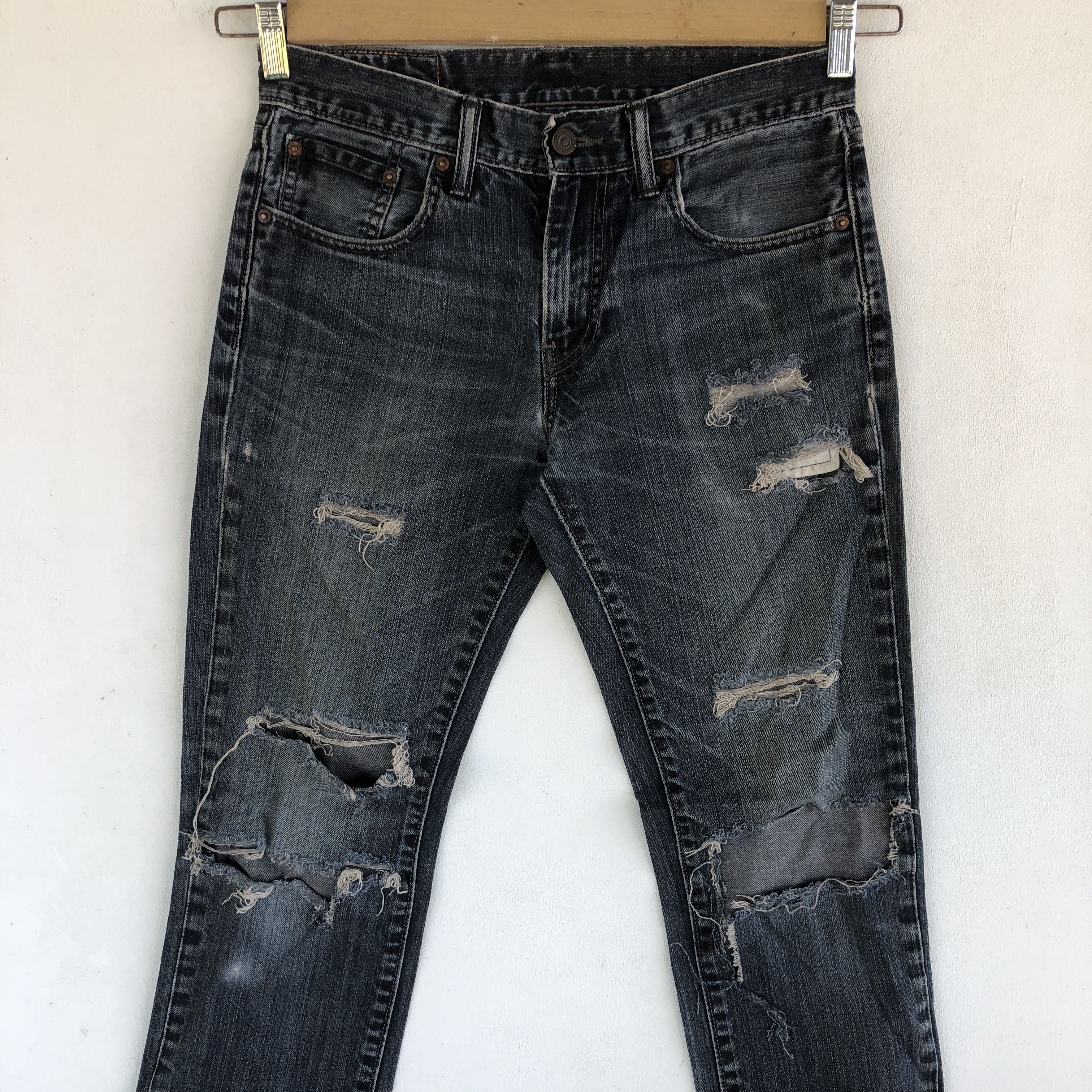 Levi's Vintage Distressed Levis 511 Jeans Levi's Faded Skinny Denim Size 28" / US 6 / IT 42 - 3 Thumbnail