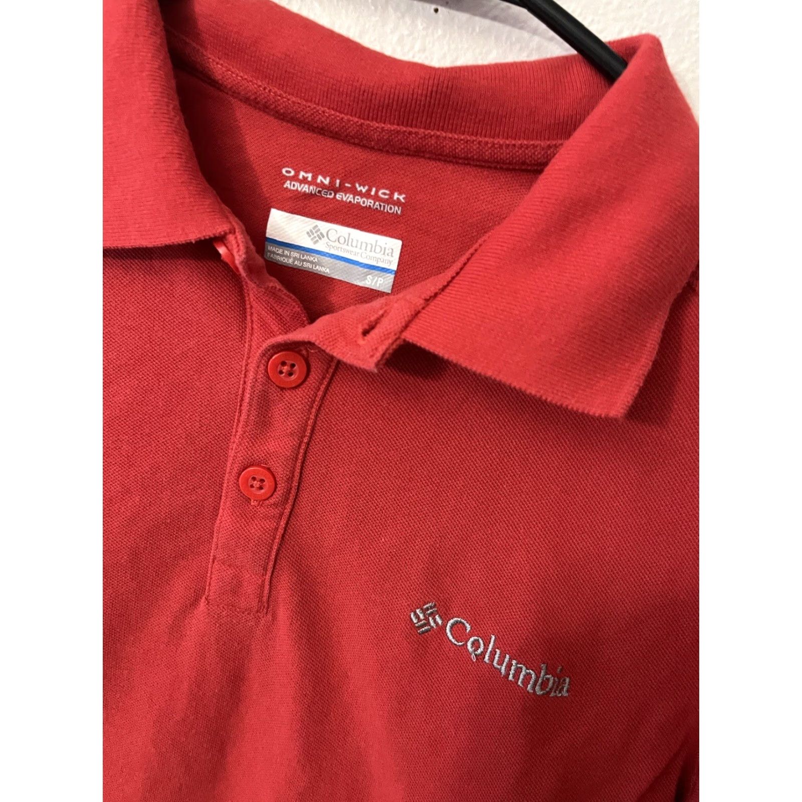 Vintage Columbia Sun Protection Mens Polo Size Small Red Omni Shade Size US S / EU 44-46 / 1 - 2 Thumbnail