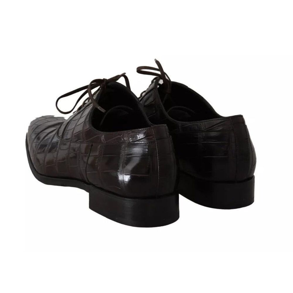 Dolce & Gabbana Dolce & Gabbana Brown Patterned Leather Dress Formal Shoes Size US 11 / EU 44 - 8 Thumbnail