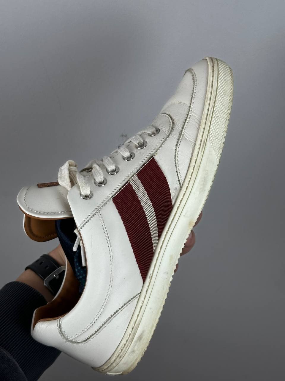 Bally BALLY Oriano White Leather Sneakers Men’s Shoes Size US 8 Size US 8 / EU 41 - 4 Thumbnail