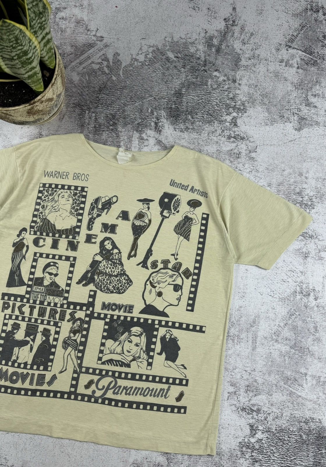 Warner Bros Vintage 80S 90S Cinema Star Paramount USA RARE T Shirt Tee Size US L / EU 52-54 / 3 - 3 Thumbnail