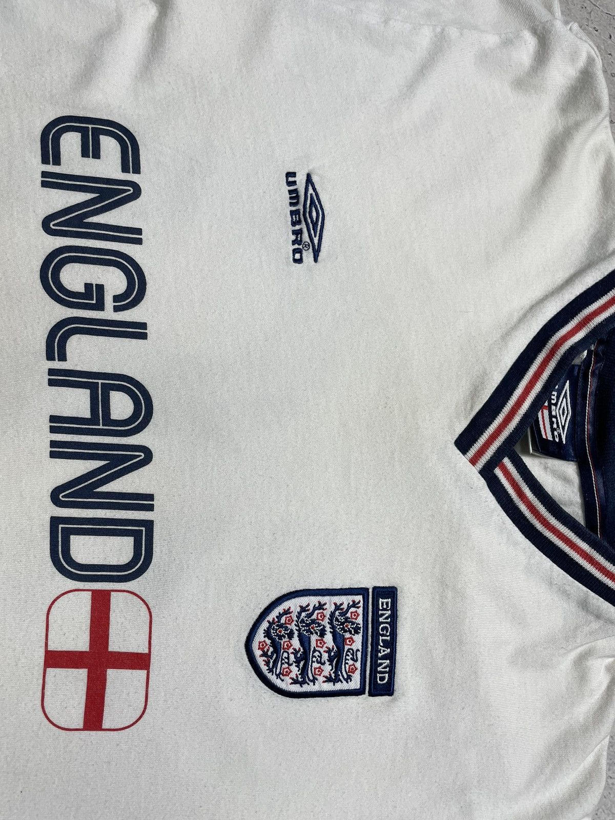 Umbro Vintage T-Shirt 90s Umbro England National Team #10 Big Logo Size US M / EU 48-50 / 2 - 6 Thumbnail