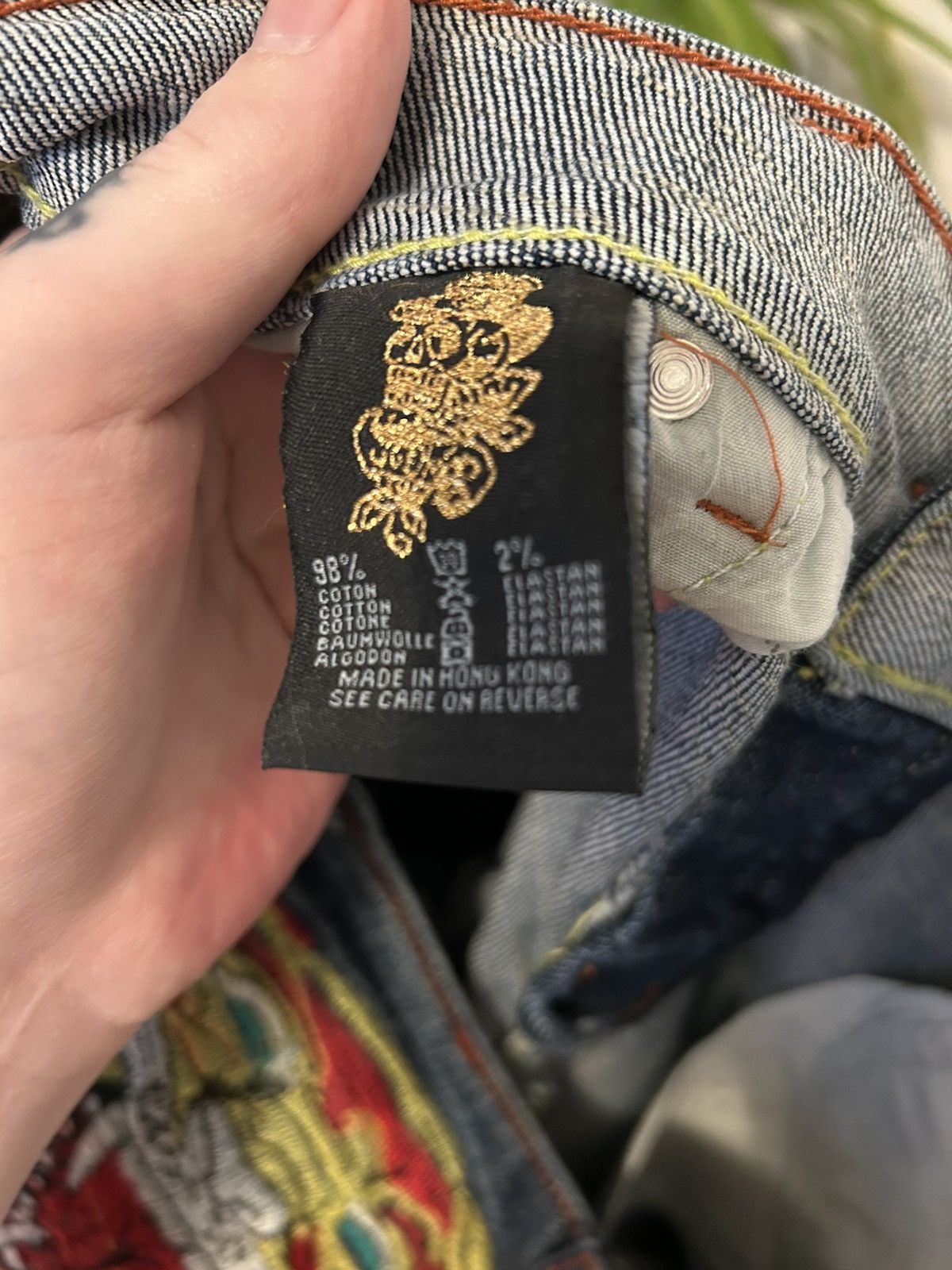 Christian Audigier Christian Audigier x Ed Hardy Embroidered Denim Size US 29 - 9 Thumbnail