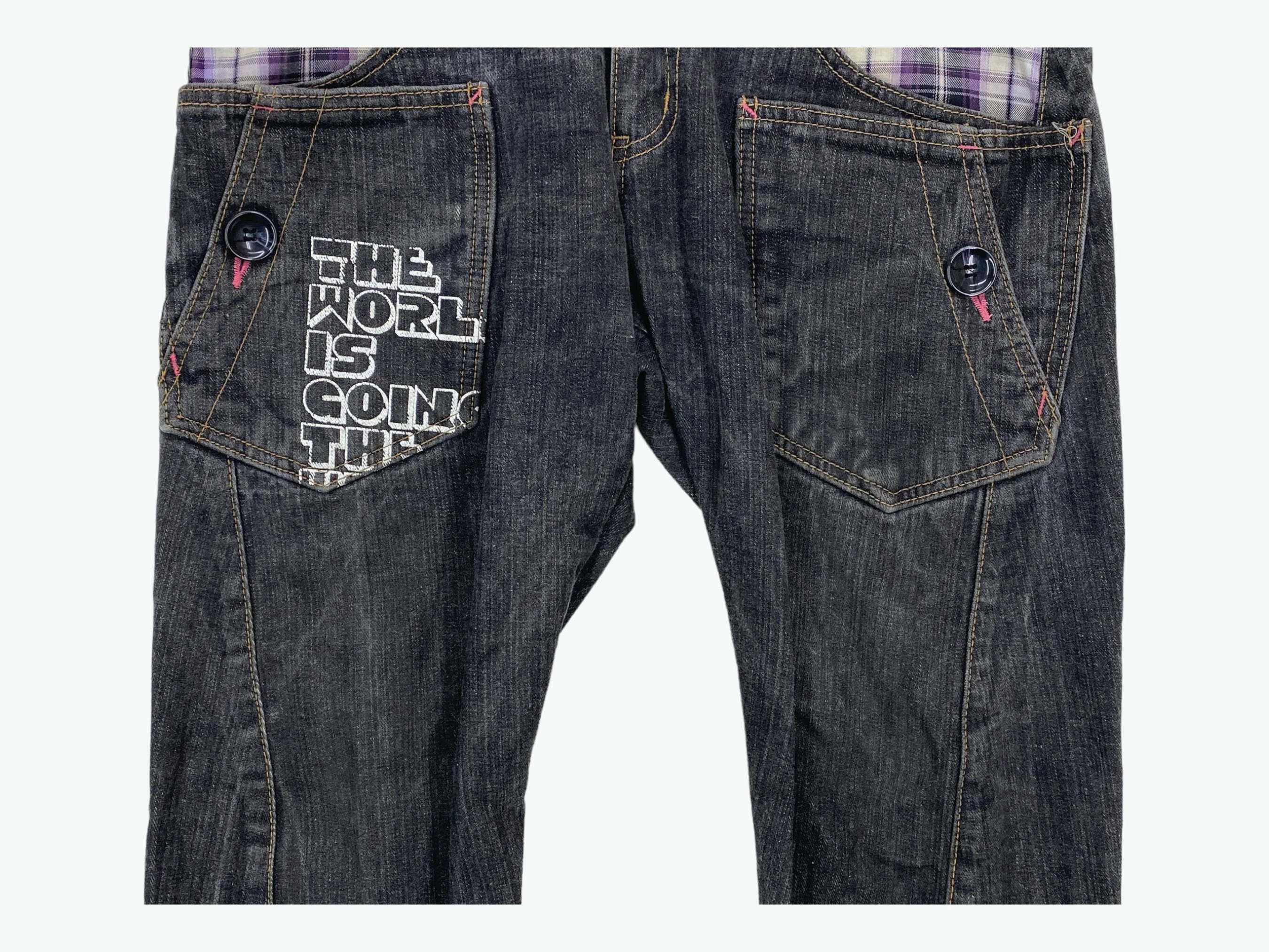 Japanese Brand RMT Double Waist Denim Jeans Japanese Punk Size US 33 - 8 Thumbnail