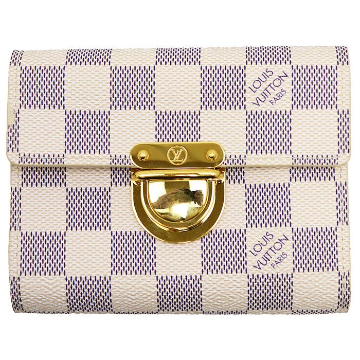 Louis Vuitton Louis Vuitton Louis Vuitton Portefeuille Koala Damier Azur Trifold Wallet Textile Short Wallet N60013 DUTY FREE for USA Size ONE SIZE - 1 Thumbnail