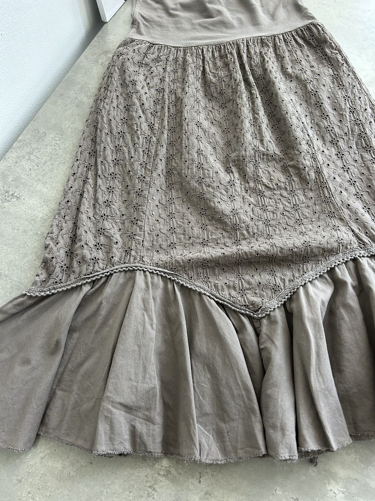 Vintage Vintage Italian Ruffle Midi Skirt Y2K Archival Size 36" / US 14 / IT 50 - 12 Thumbnail