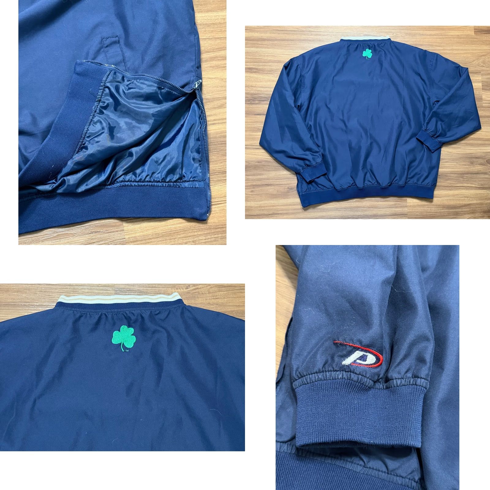 Pro Player VTG Pro Player Notre Dame Fighting Irish Windbreaker Pullover Navy Men XL Jacket Size US XL / EU 56 / 4 - 8 Thumbnail