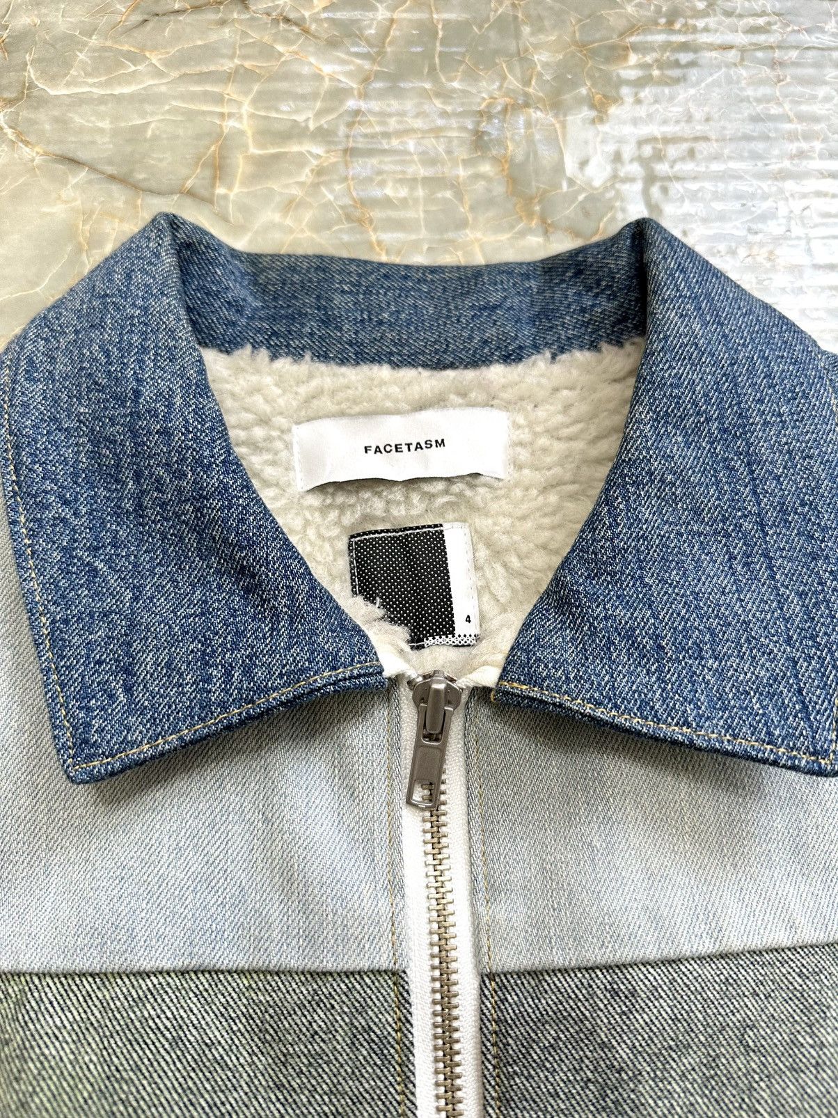 Facetasm Paneled Sherling Denim Jacket Size US XL / EU 56 / 4 - 6 Thumbnail