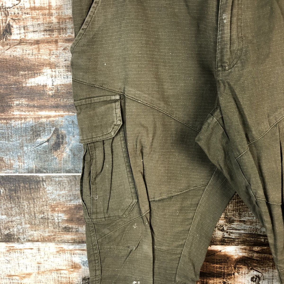 Japanese Brand Tora Green Cargo Multipocket Joggers Pants #A2533 Size US 28 / EU 44 - 9 Thumbnail