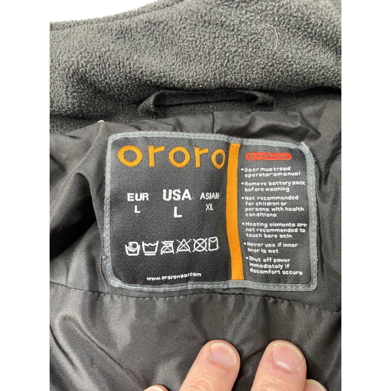 Vintage VINTAGE ORORO Mens Heated Jacket Black No Battery Hood? Size US M / EU 48-50 / 2 - 3 Thumbnail