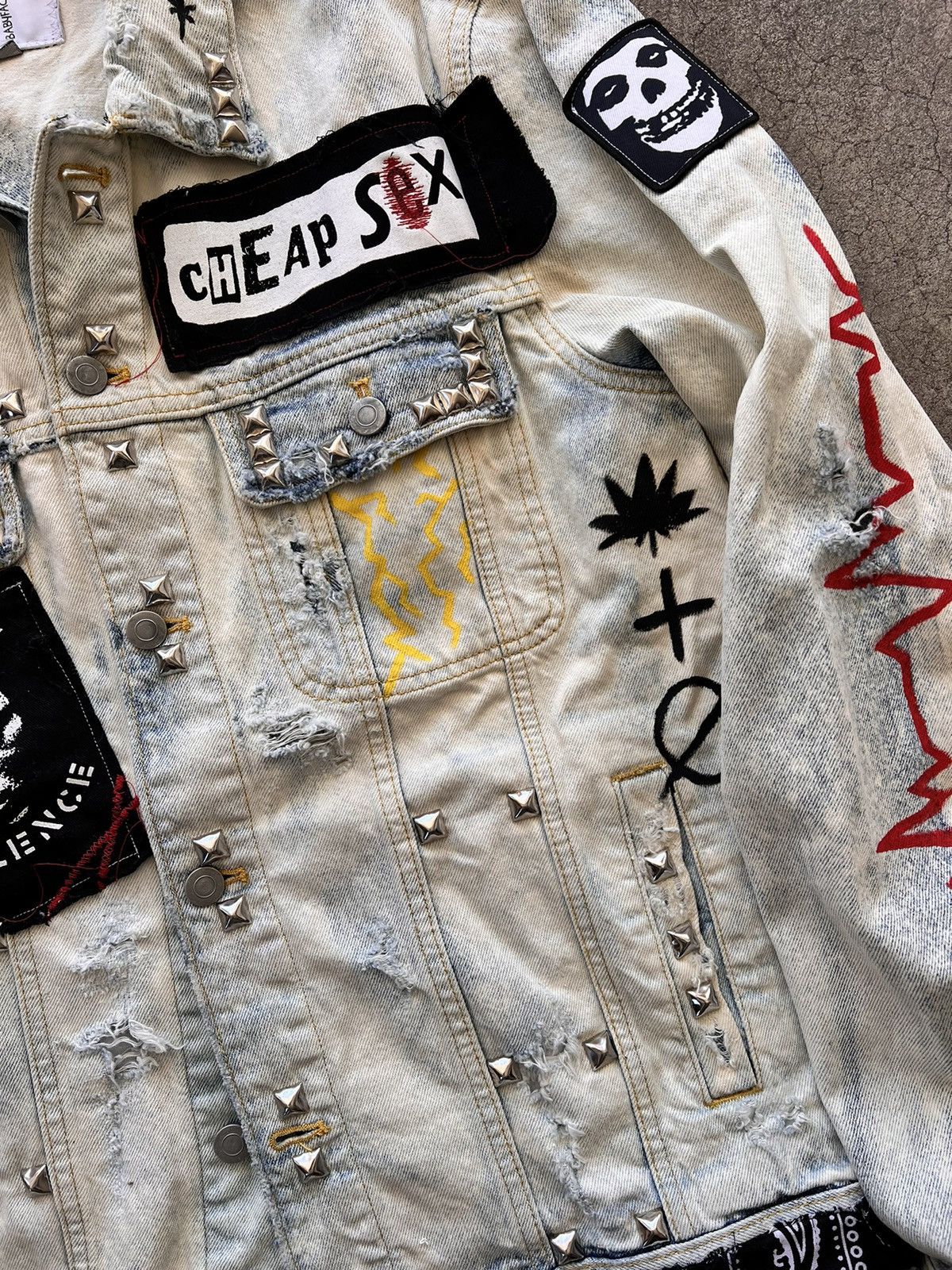 Vintage Punk Crust Denim Jacket Size US M / EU 48-50 / 2 - 3 Thumbnail