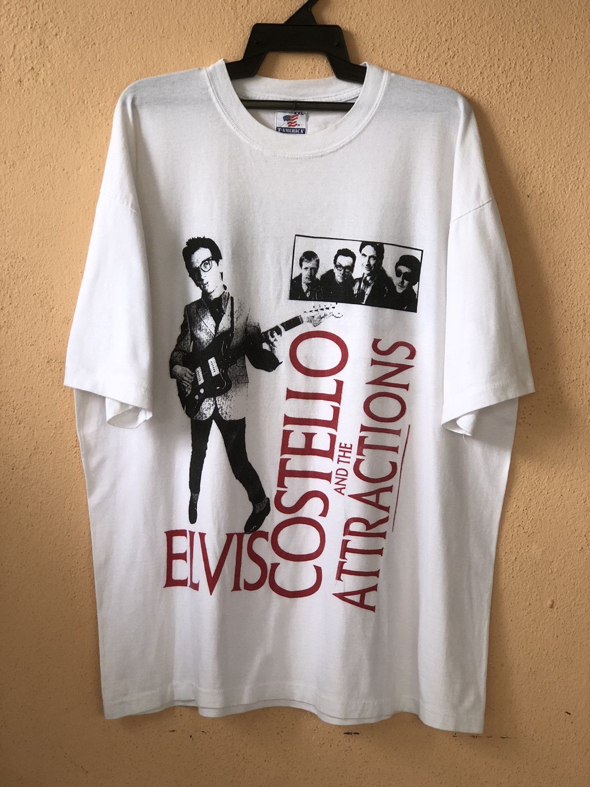 Band Tees × Vintage Vintage 90s ELVIS COSTELLO n The ATTRACTION Size US XXL / EU 58 / 5 - 1 Thumbnail