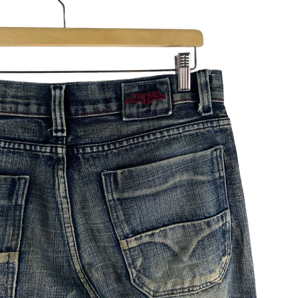 Japanese Brand 🔥Rare Biker Denim Jeans Diesel Bow Cut Design Size US 36 / EU 52 - 10 Thumbnail