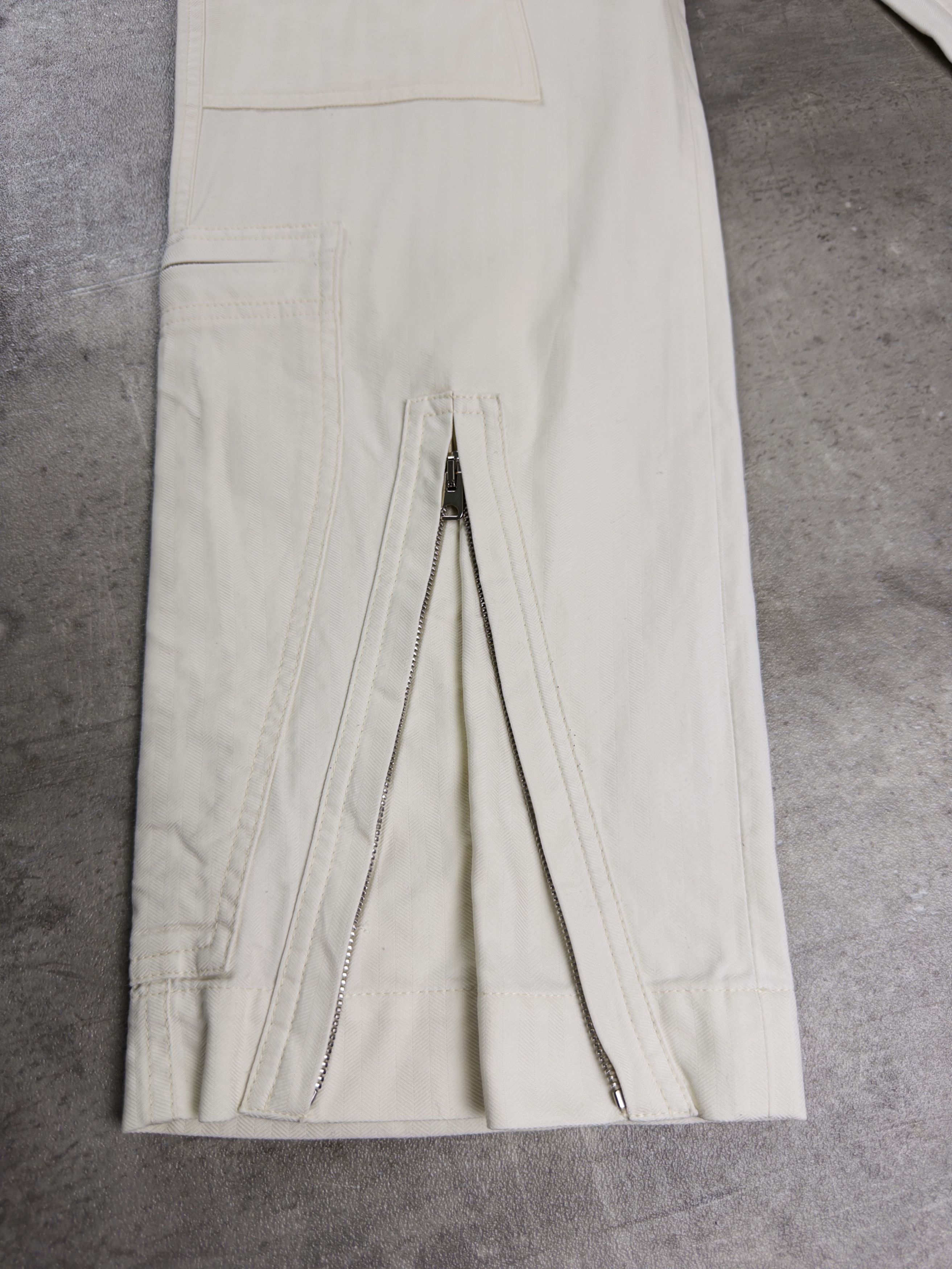 Stella McCartney STELLA MCCARTNEY Zippered Aviator Flight Cargo Trousers Wht Size US 30 / EU 46 - 10 Thumbnail