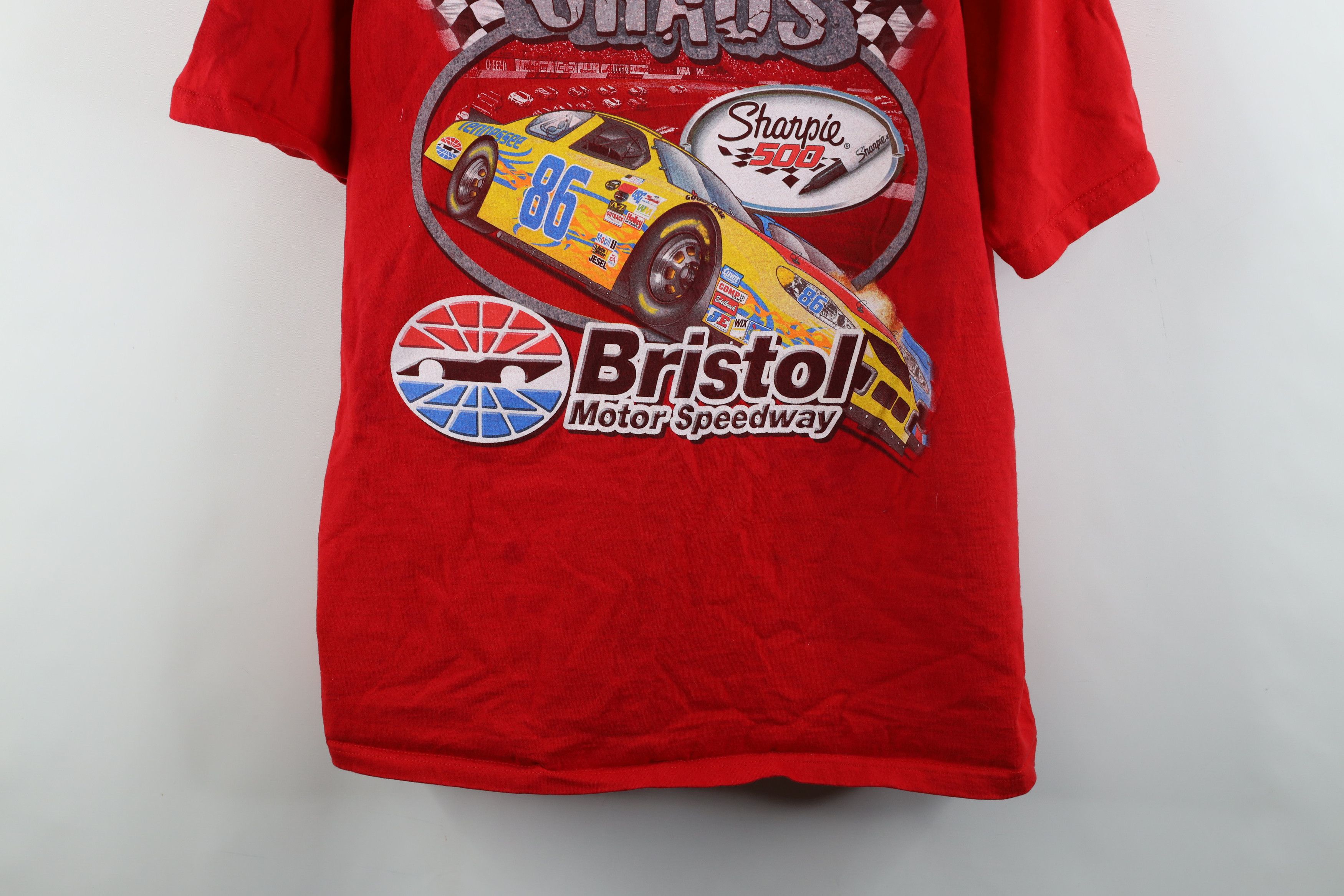 Fruit Of The Loom × Vintage Vintage Y2K 2004 NASCAR Print Bristol Motor Speedway T-Shirt Size US XL / EU 56 / 4 - 3 Thumbnail