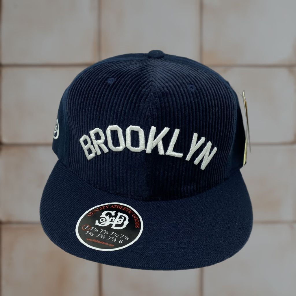 Vintage Stall & Dean Baseball Cap Corduroy 7 Brooklyn Blue Men W/Tags ...