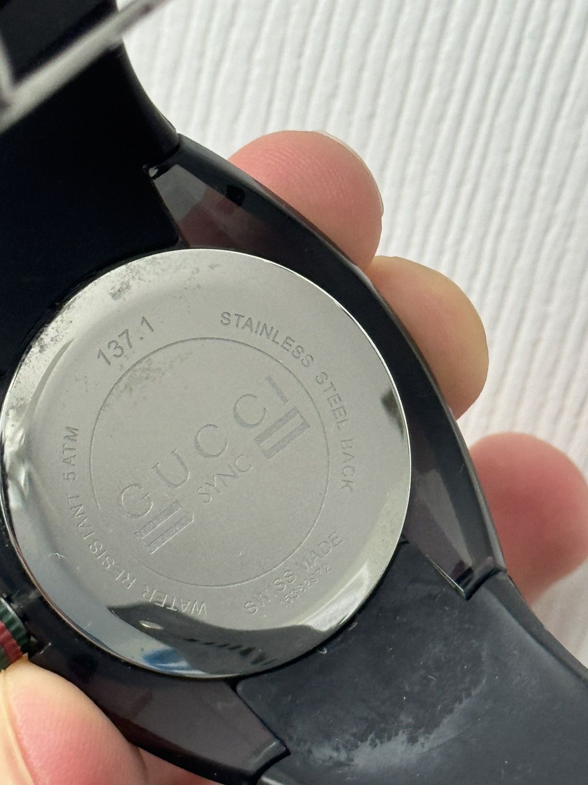 Gucci Gucci Watch - Black - Sterling Silver Tone - Red - Green Size ONE SIZE - 7 Thumbnail