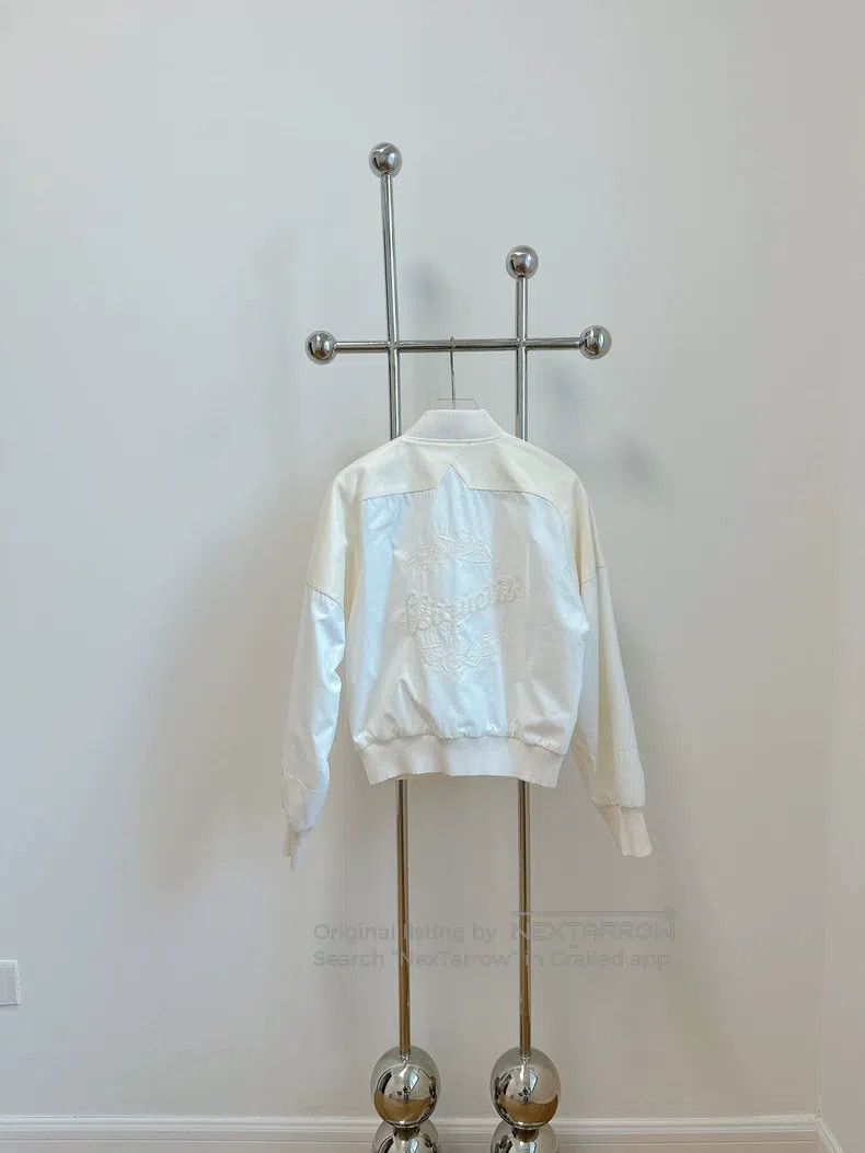 Hermes Hermes White Leather Jacket, Classic Style Size S / US 4 / IT 40 - 2 Thumbnail