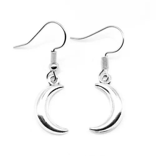 Jewelry × Vintage Silver Moon Earrings Size ONE SIZE - 3 Thumbnail