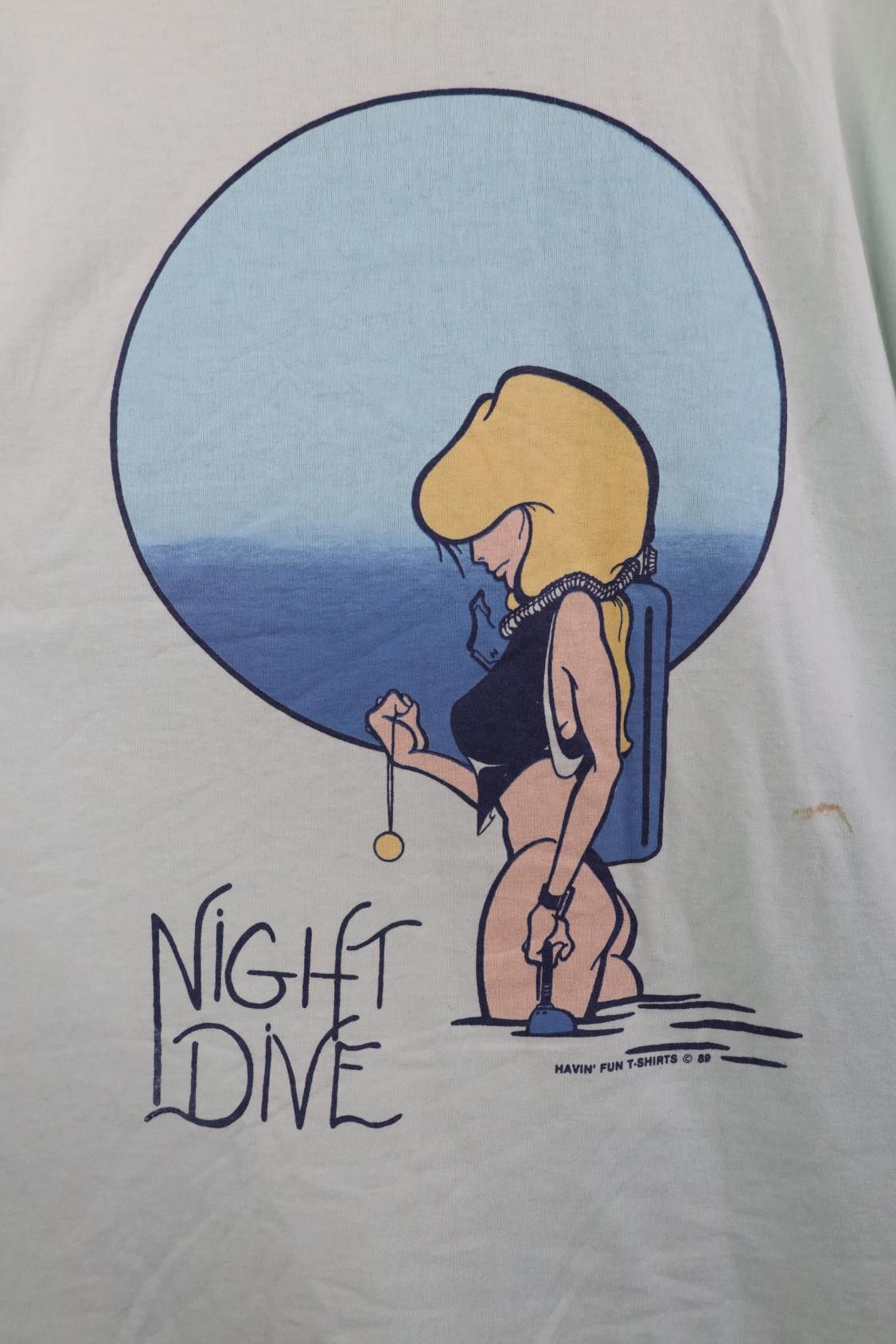 Vintage Vintage 80s Streetwear Nags Head Pro Diving Pinup T-Shirt Size US XL / EU 56 / 4 - 11 Thumbnail