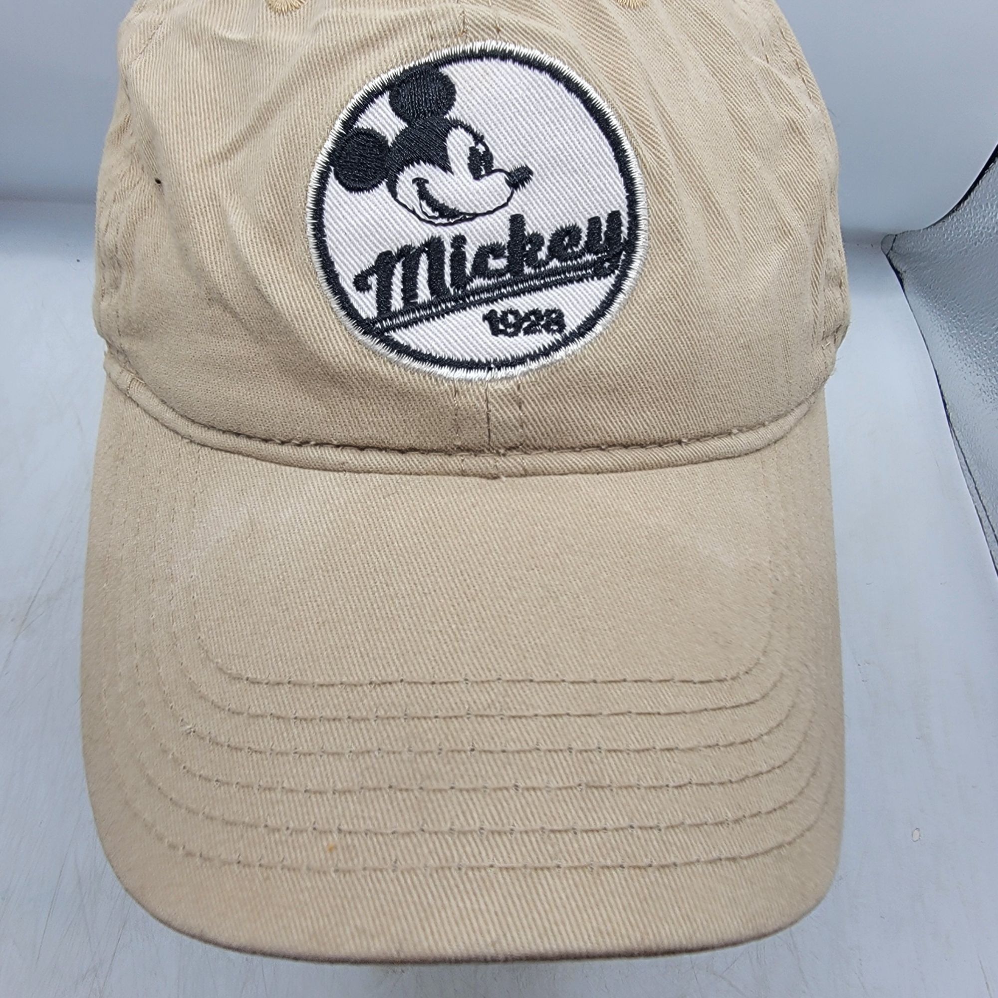 Disney Disney Mickey Mouse Beige Baseball Hat Cap Adjustable Casual Size ONE SIZE - 9 Thumbnail