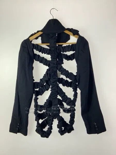 Comme des Garcons Comme des Garcons Black Retro Openwork Design Blazer Size L / US 10 / IT 46 - 2 Thumbnail