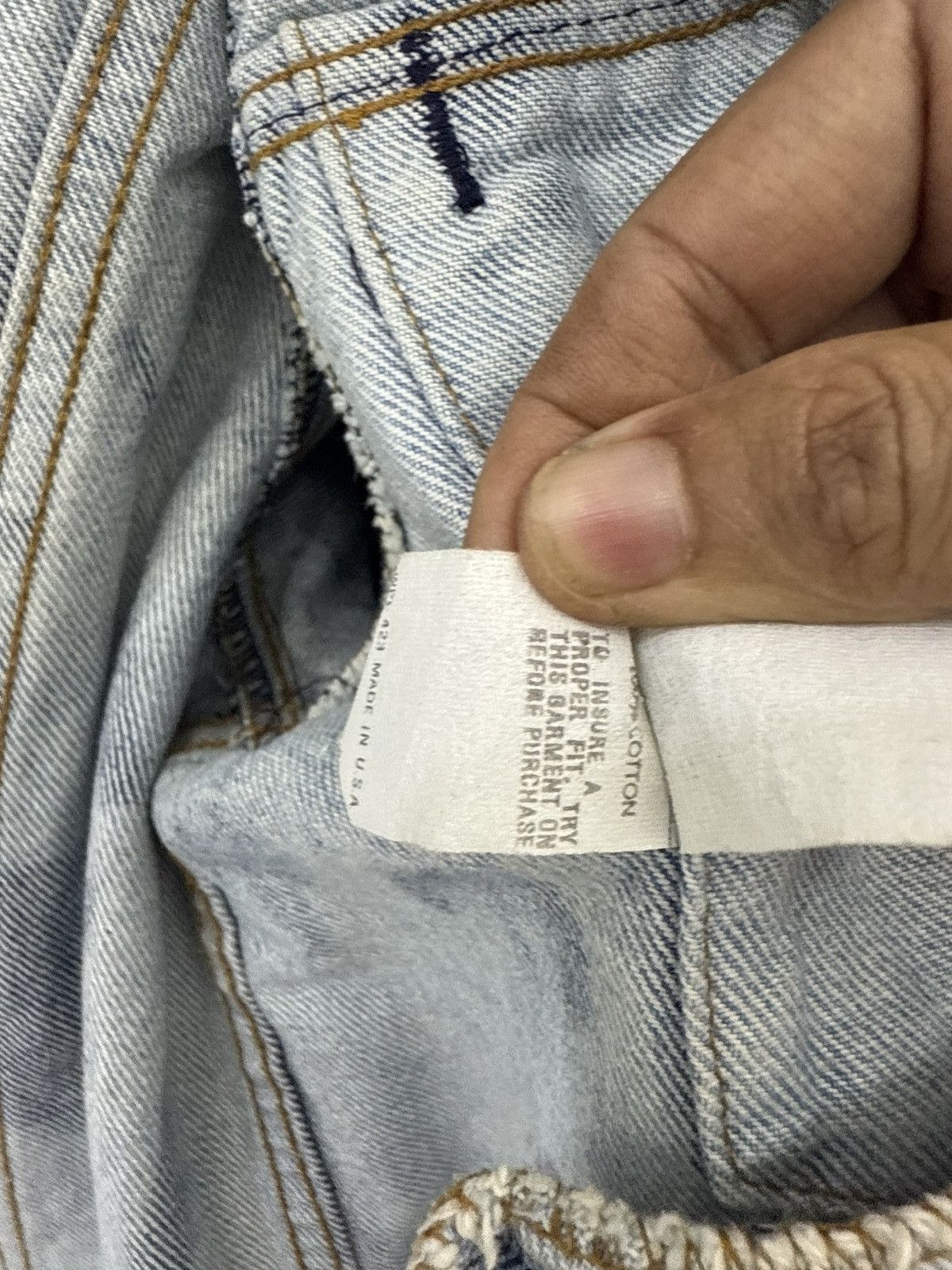 Levi's Rare! 80s Levis Red Label Type 3 Acid Wash Trucker Denim USA Size US M / EU 48-50 / 2 - 9 Thumbnail